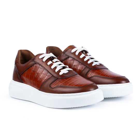 Sneaker Big Croco Brown